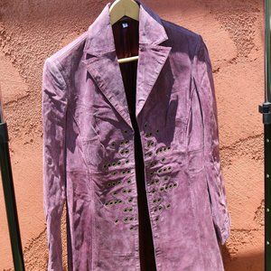 Purple Suede Trenchcoat
